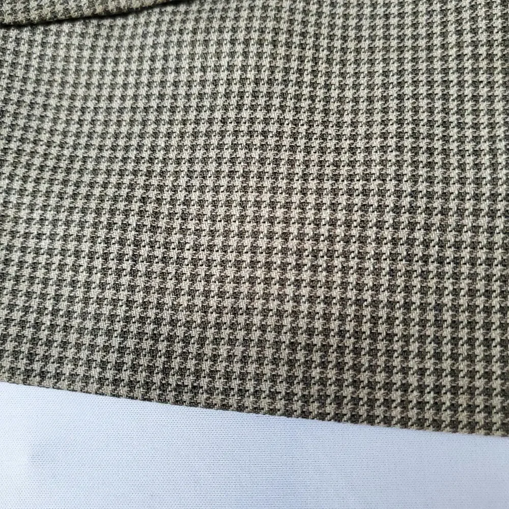 Brooks Brothers Preppy Wool Silk Green Houndstooth Blazer Jacket Sport Coat 43R